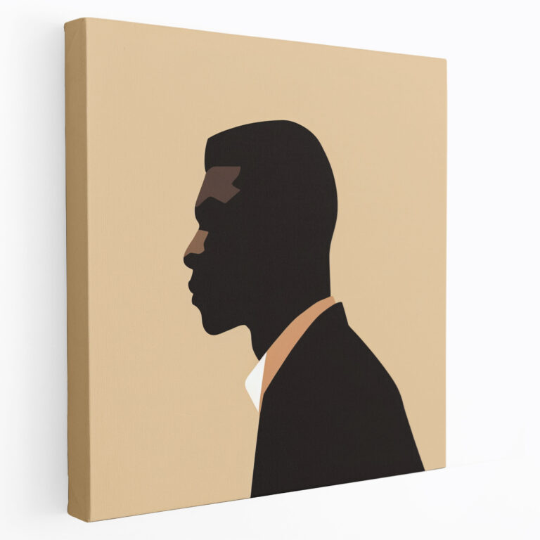 Muhammad Ali Wall Art - Minimalist Silhouette Canvas Print - Muhammad Ali, Muhammad Ali, Wall Art, Wall Decoration