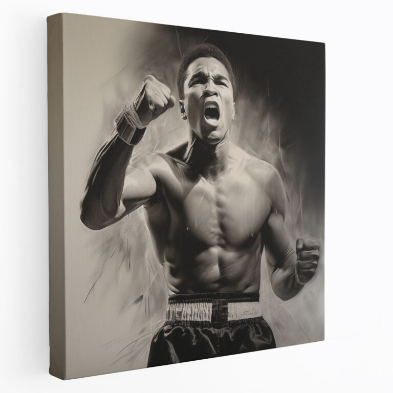 Muhammad Ali Canvas Print - Muhammad Ali, Canvas Wall Art, Canvas Print, Charcoal Sketch