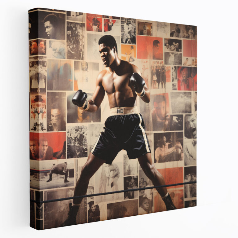 Muhammad Ali Wall Decoration - Iconic Moments Canvas Print - Muhammad Ali, Boxing, Collage, Wall Art