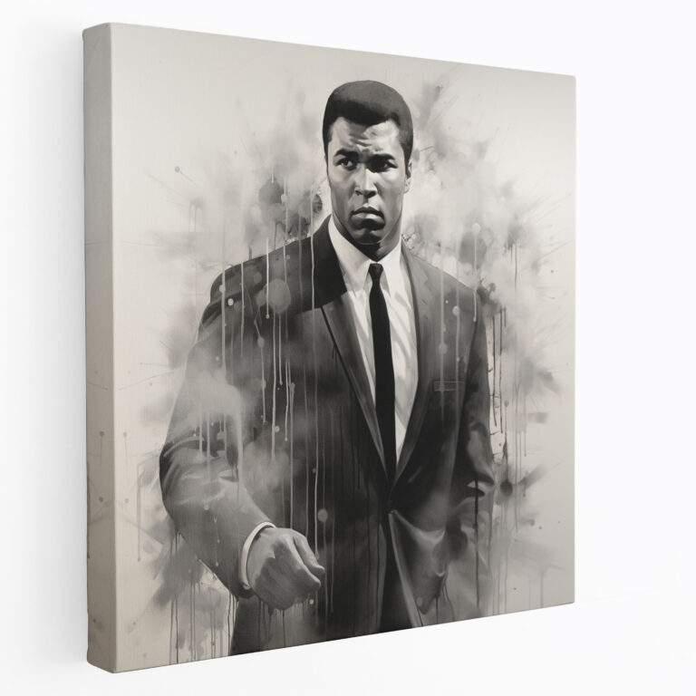 Muhammad Ali Canvas Print - Modern Grayscale Wall Art - Muhammad Ali, Canvas, Wall Decoration, Muhammad Ali