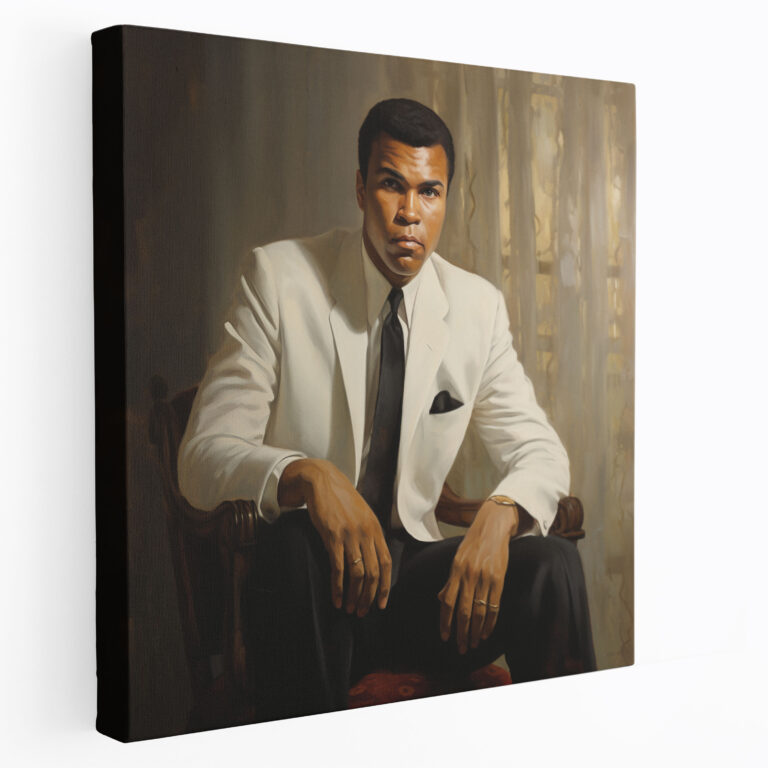 Muhammad Ali Canvas Print - Realistic Oil Painting Wall Art - Muhammad Ali, Home Decoration, Canvas, Oil Painting