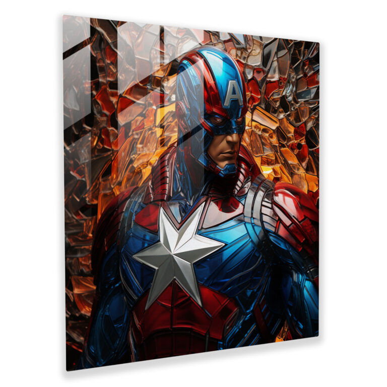Marvelous Glass Print - Superhero Close-Up - Marvel, Glass Print, Close-Up, Marvel