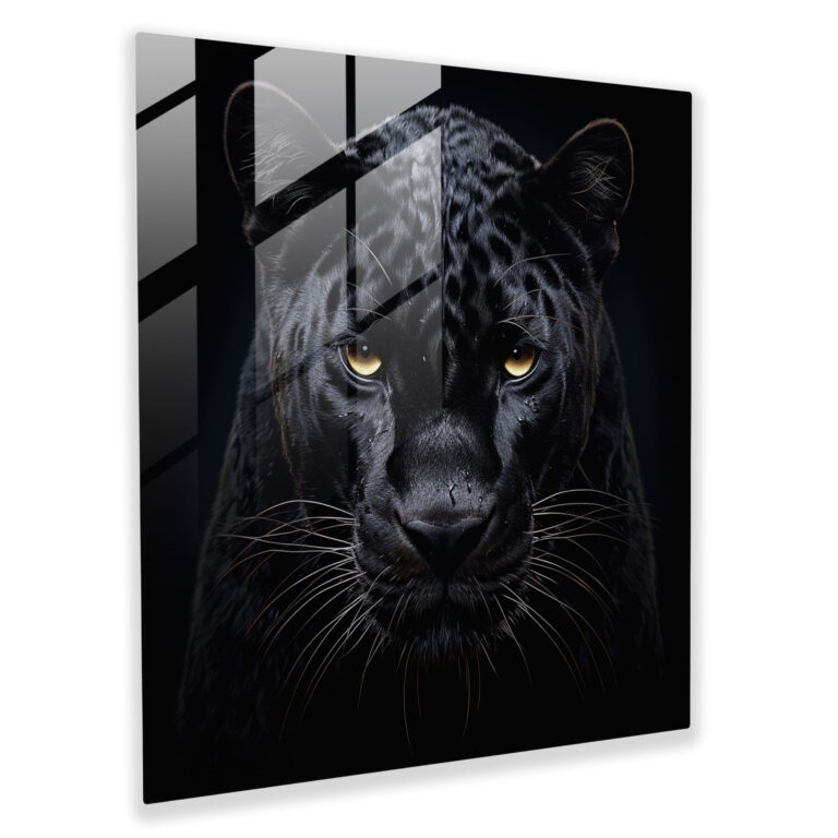 Marvel Black Panther Glass Print - Marvel, Home Decoration, Glass Wall Art, Glass Print