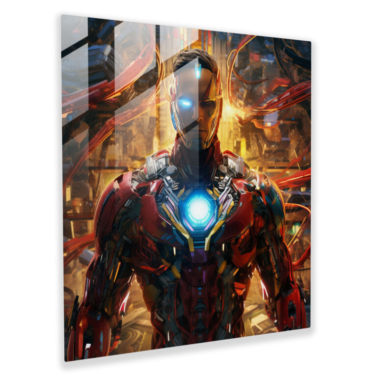 Marvel Futuristic Digital Glass Print - Marvel, Home Decoration, Glass Print, Futuristic Digital Artwork