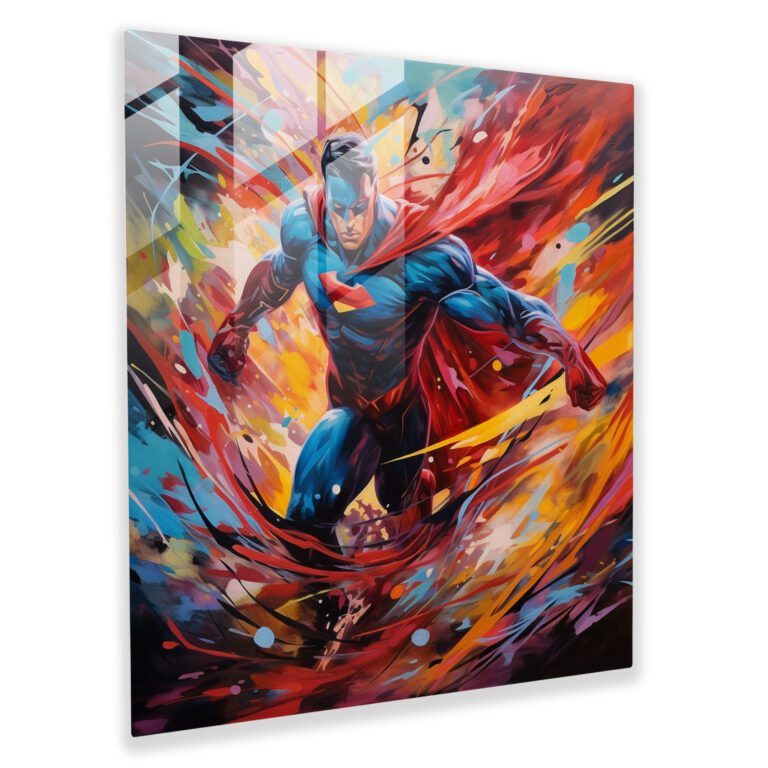 Marvel Abstract Glass Print - Marvel, Marvel, Glass Print, Vibrant Colors