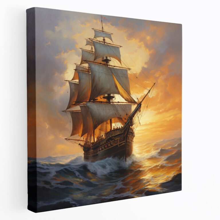 Navy Adventure Canvas Print - Navy, Home Decoration, Wall Art, Strength