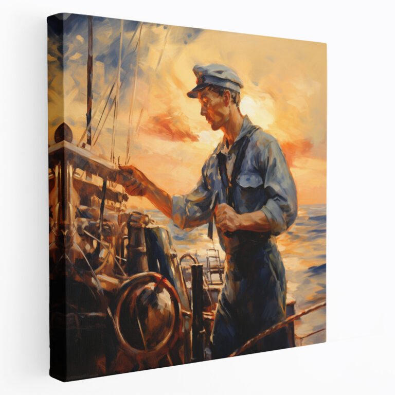 Navy Sailor Canvas Print - Navy, Wall Decoration, Wall Art, Canvas Print