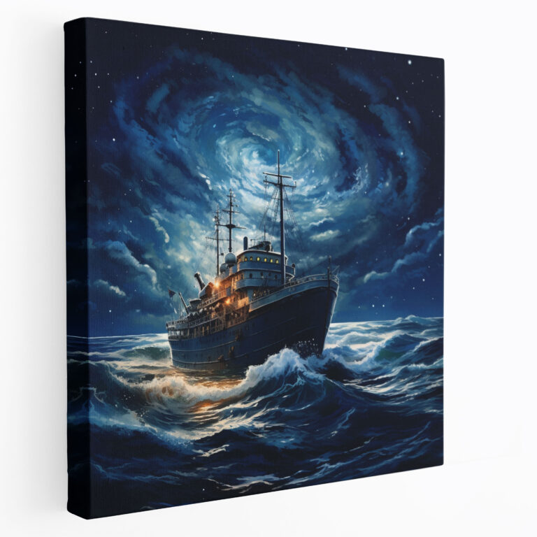 Navy Ship Canvas Print - Navy, Ocean, Canvas Wall Art, Ship