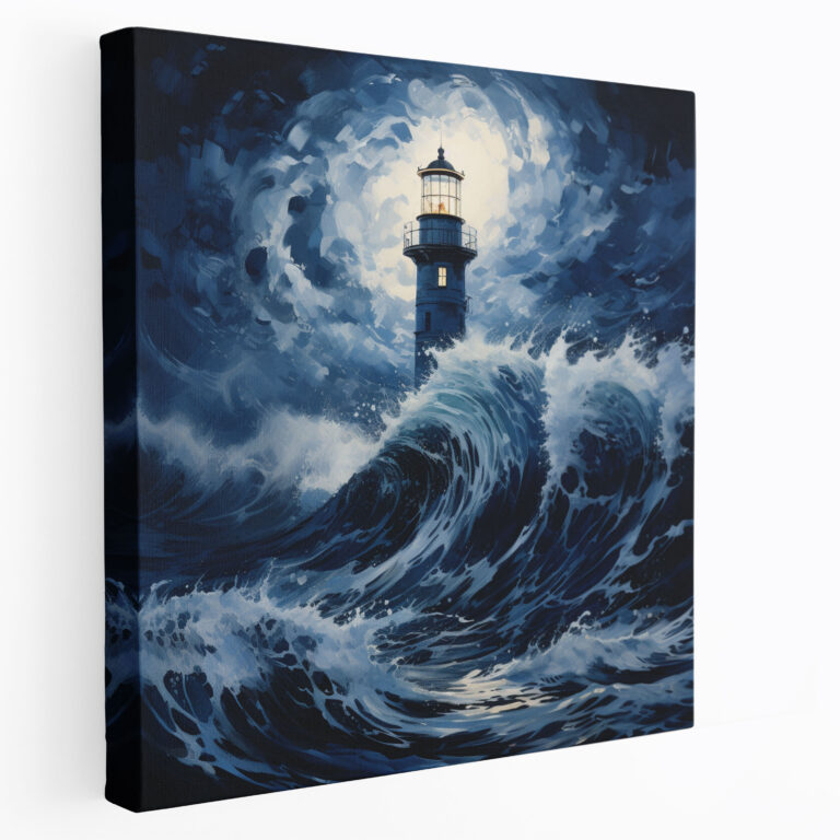 Navy Lighthouse Wall Art - Navy, Lighthouse, Navy, Canvas