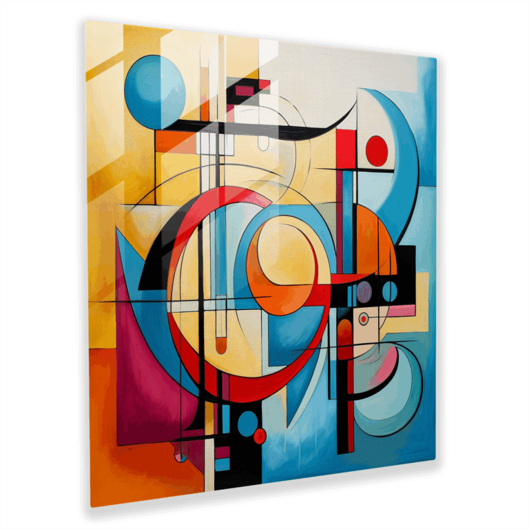 Fusion Glass Print: Abstract Harmony Symphony