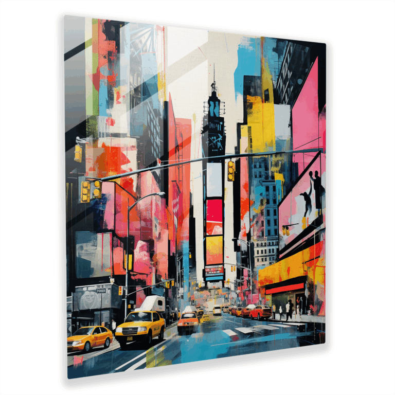 Urban Elegance Glass Prints - Metropolis Mosaic Glass Wall Art