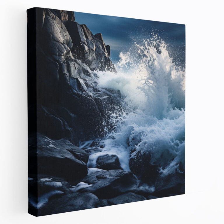 Navy Blue Seascape Wall Art - Navy Blue, Navy Blue, Wall Decoration, Photography