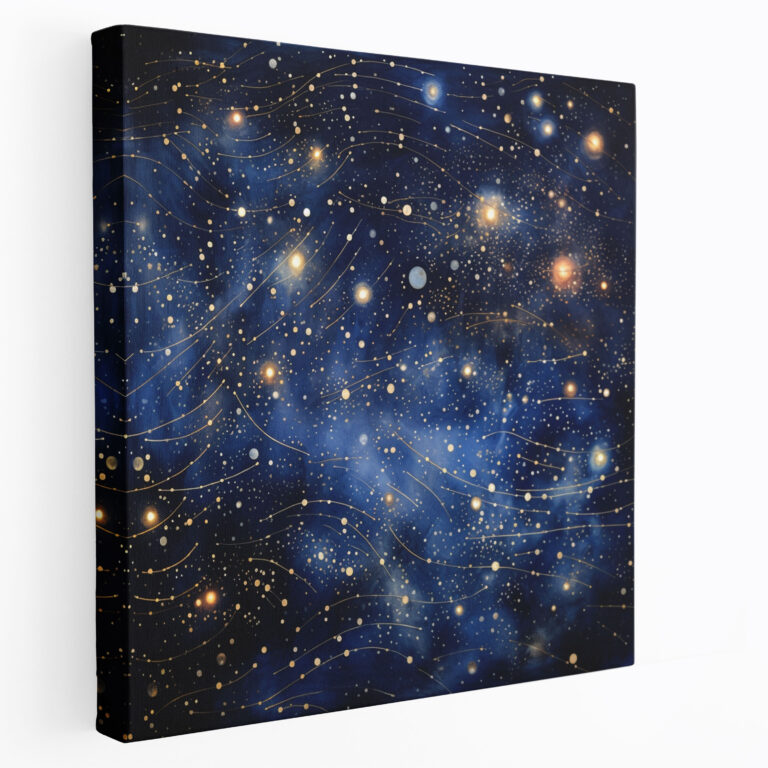 Navy Blue Night Sky Canvas Print - Navy Blue, Navy Blue, Canvas Print, Canvas