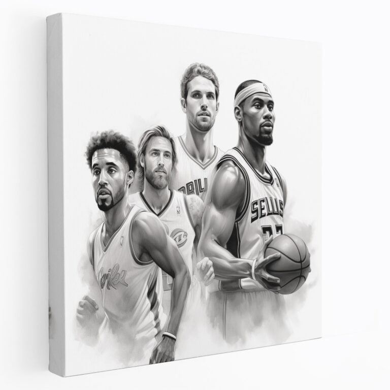 Nba Wall Art - Legends Sketch - Nba, Canvas, Canvas Wall Art, Nba
