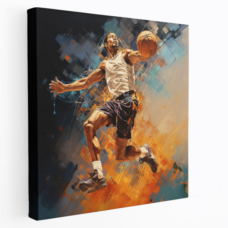 Nba Canvas Print - Athlete In Mid-Air - Nba, Dynamic Motion, Canvas, Skill