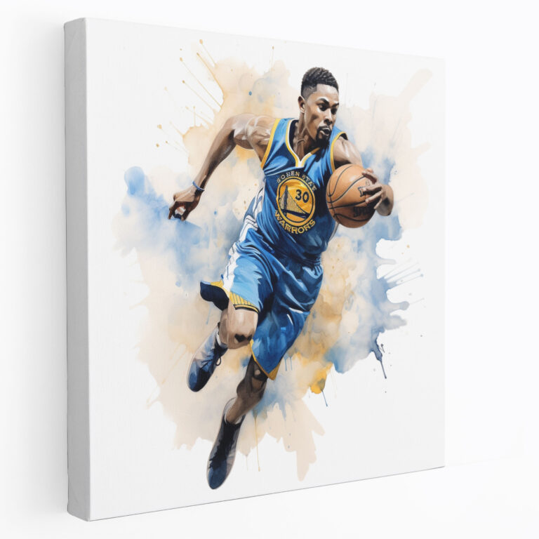 Nba Canvas Print - Elegant Wall Art In Watercolor Style - Nba, Nba, Elegant, Canvas Print