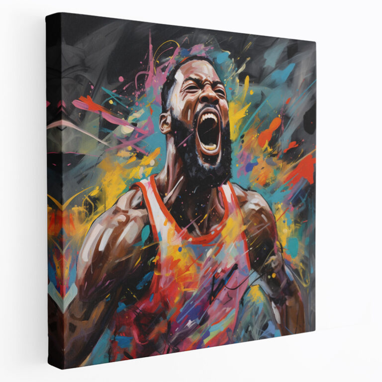 Nba Canvas Print: Dynamic Game Energy - Nba, Vivid Colors, Excitement, Game
