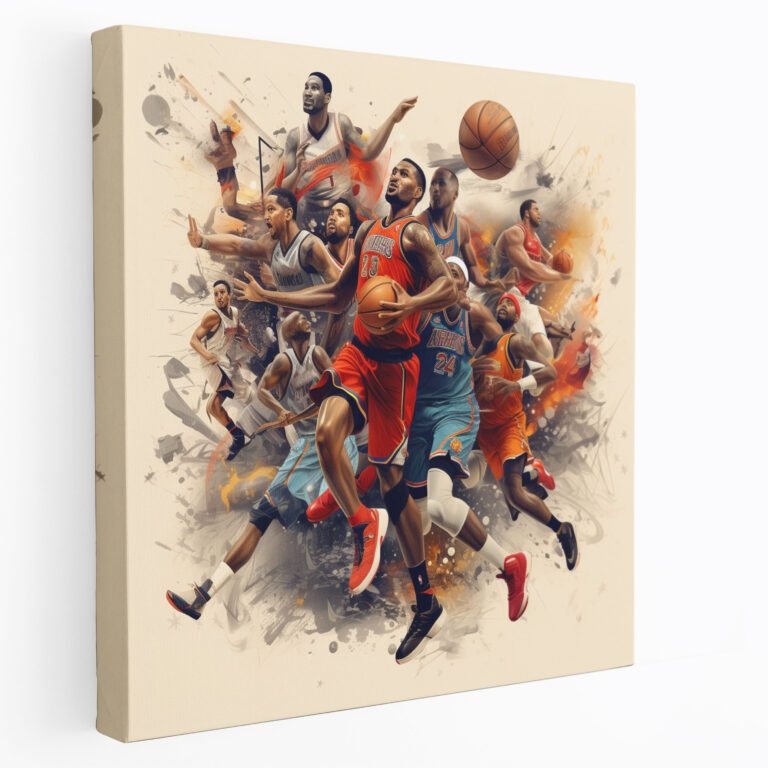 Nba Canvas Print: Extraordinary Players Collage - Nba, Wall Art, Wall Decoration, Action