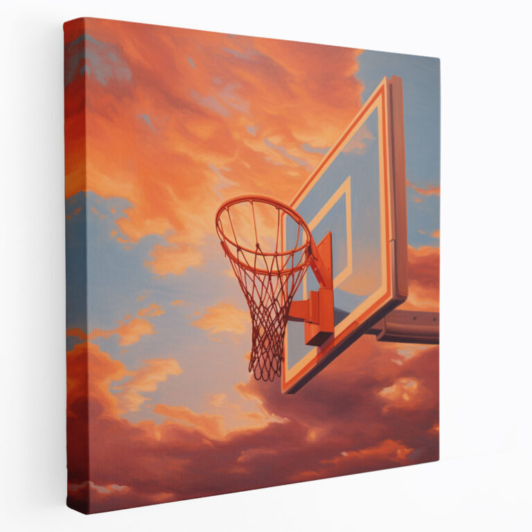 Nba Wall Art - Realistic Basketball Hoop Canvas Print - Nba, Canvas, Canvas Print, Basketball Hoop