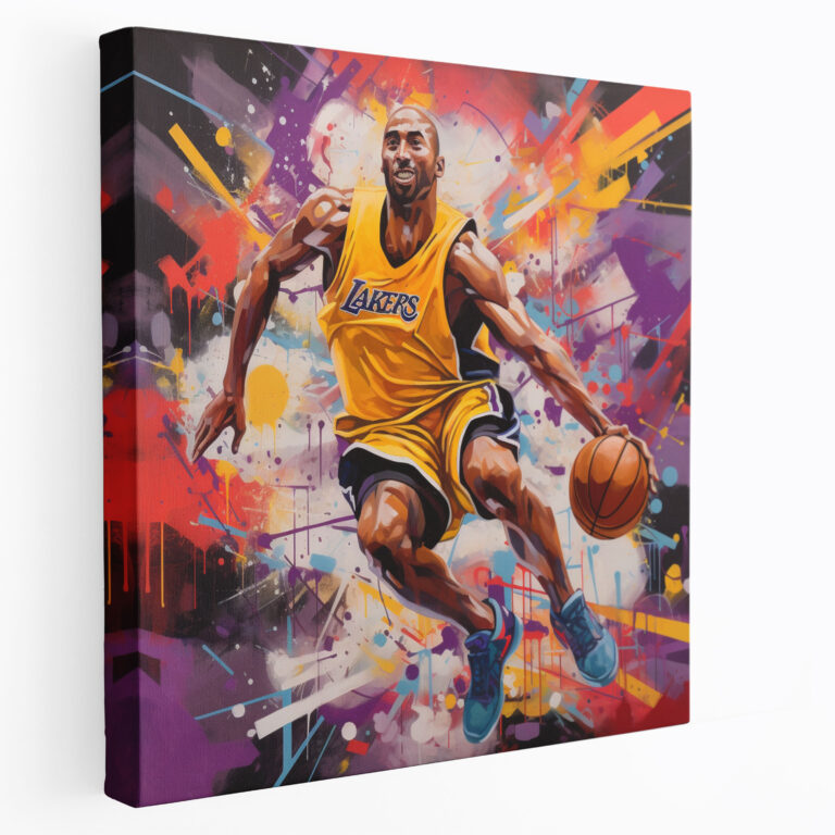 Nba Canvas Print - Kobe Bryant Dunking On Opponents - Nba, Kobe Bryant, Canvas, Canvas Wall Art