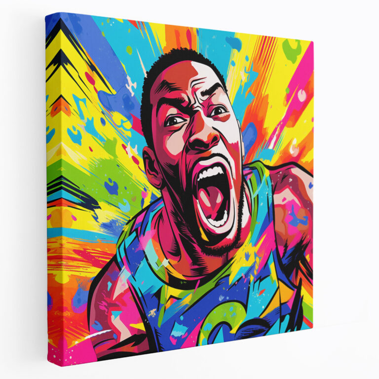Nba Wall Art - Pop Art Superstar - Nba, Comic Book Elements, Pop Art Style, Canvas Print