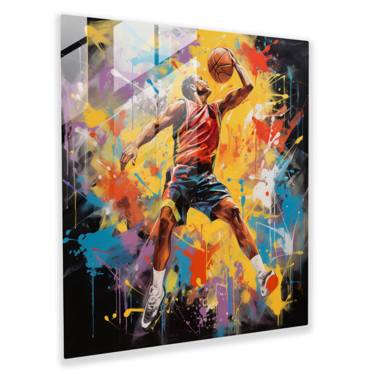 Nba Abstract Acrylic Glass Print - Nba, Modern Art, Nba, Basketball Player