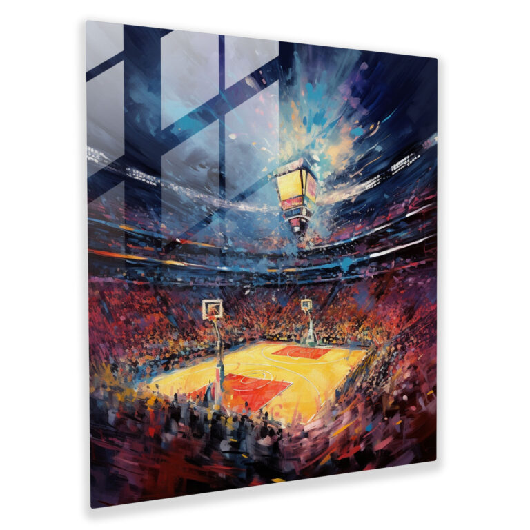 Nba Impressionist Glass Print - Nba, Modern Art, Glass Wall Art, Nba