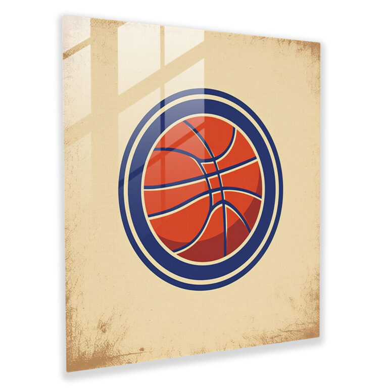 Nba Retro Glass Print - Nba, Nba, Retro Vintage Poster, Nba Team Logos