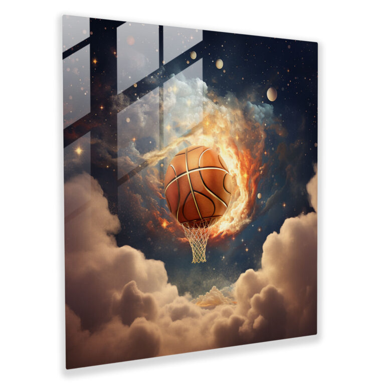 Nba Surreal Glass Print - Nba, Glass Wall Art, Nba, Surreal Artwork