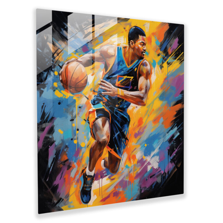 Nba Abstract Fluidity Glass Print - Nba, Glass Wall Art, Modern Art, Abstract Art