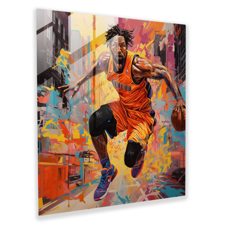 Nba Urban Graffiti Glass Print - Nba, Urban, Graffiti, Basketball