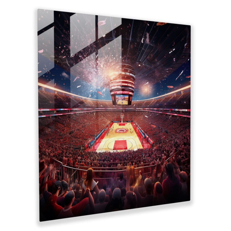 Nba Stadium Glass Print - Nba, Glass Print, Modern Art, Photorealistic Illustration