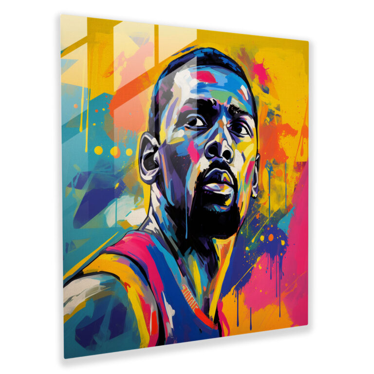 Nba Pop Art Glass Print - Nba, Glass Wall Art, Pop Art-Inspired Artwork, Modern Art