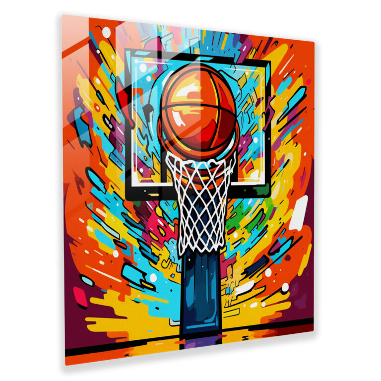 Nba Pop Art Glass Print - Nba, Glass Wall Art, Glass Art, Modern Art