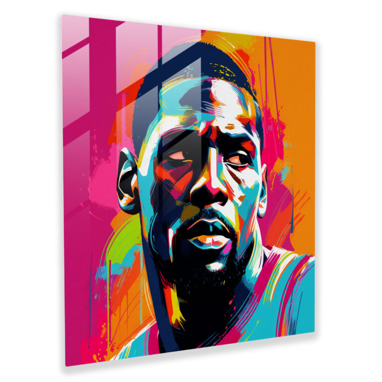 Nba Pop Art Glass Print - Nba, Glass Art, Wall Decoration, Home Decoration