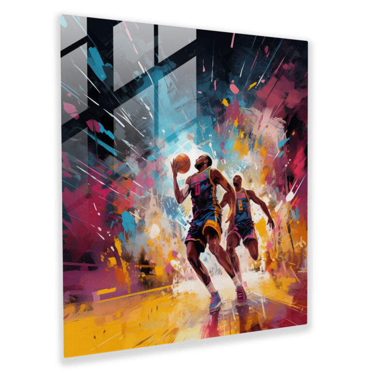 Nba Energy Glass Print - Nba, Home Decoration, Modern Art, Nba