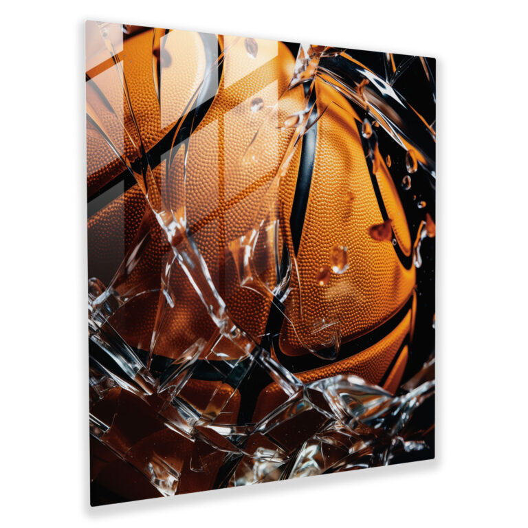 Nba Texture Glass Print - Nba, Home Decoration, Glass Print, Texture