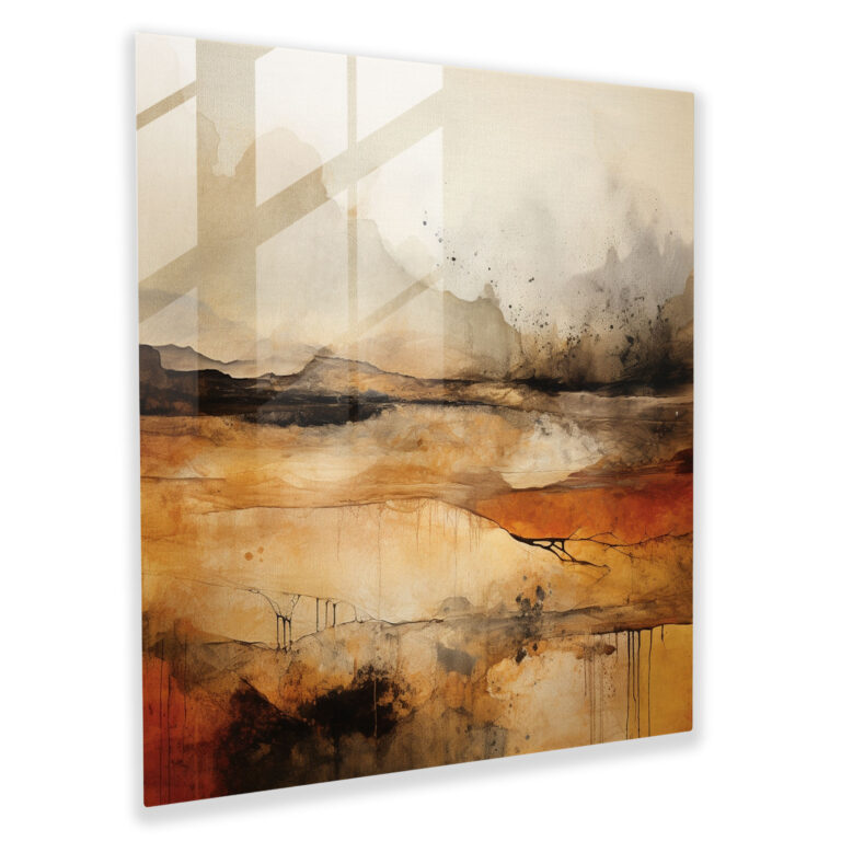 Neutral Glass Print - Earthly Fusion - Neutral, Glass Print, Glass Art, Neutral Glass Print