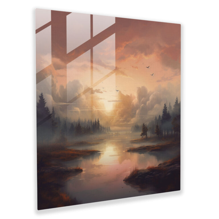 Neutral Glass Print - Ethereal Serenity - Neutral, Ethereal Serenity, Neutral Glass Print, Glass Print