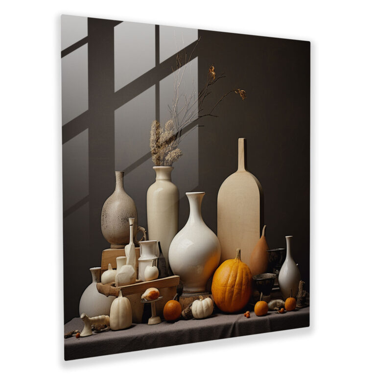 Neutral Glass Print - Precise Stillness - Neutral, Wall Decoration, Home Decoration, Glass Wall Art