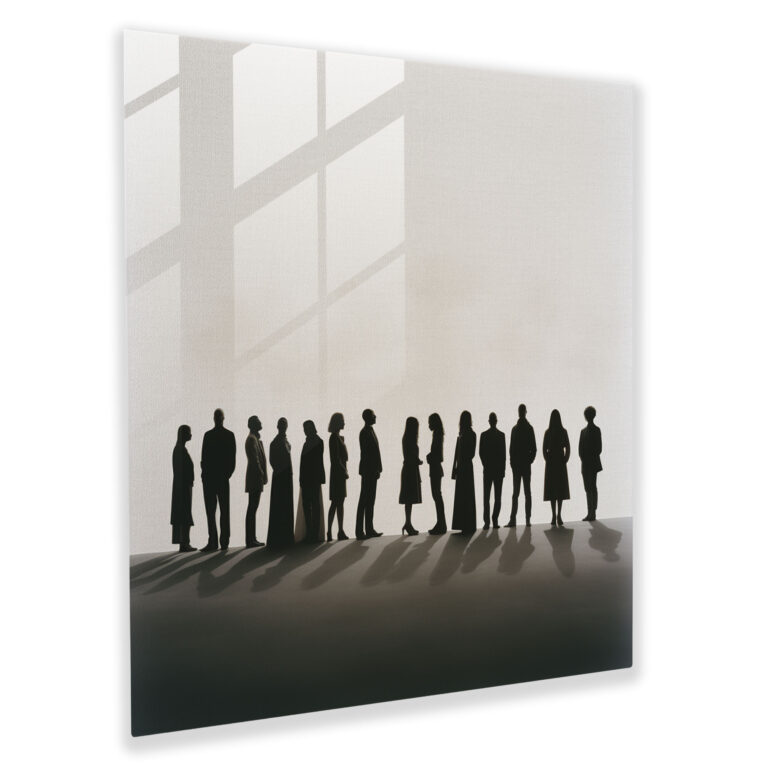 Neutral Silhouette Glass Print - Neutral, Glass Print, Modern Art, Neutral