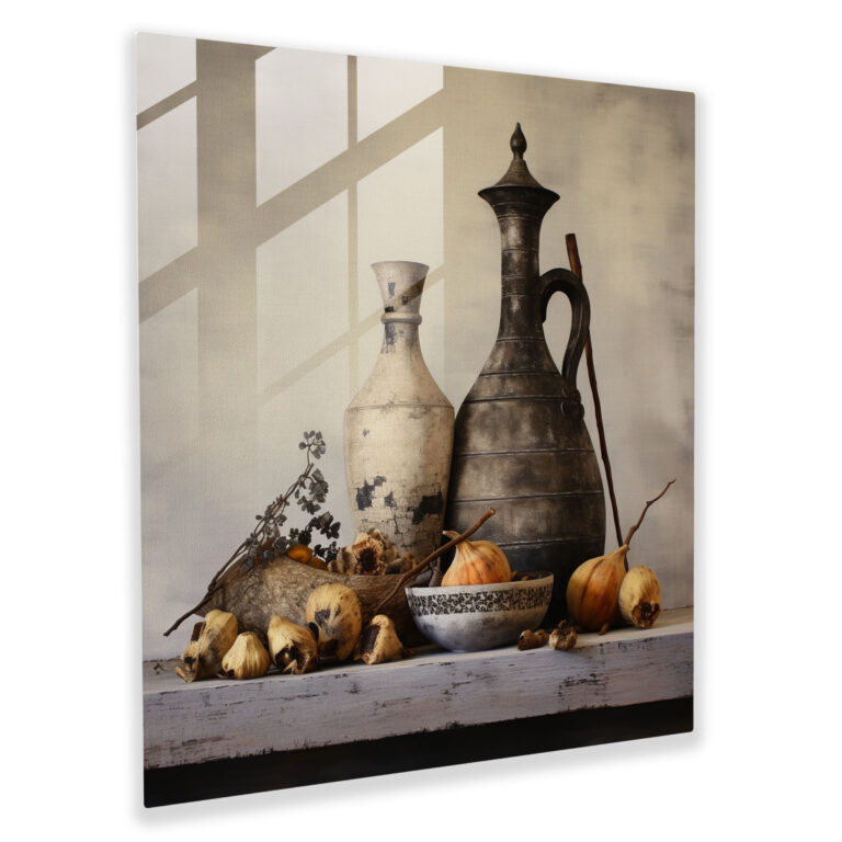 Neutral Still Life Glass Print - Neutral, Glass Print, Still Life Painting, Modern Art