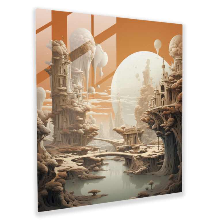 Neutral Surreal Glass Print - Neutral, Glass Wall Art, Glass Print, Glass Art