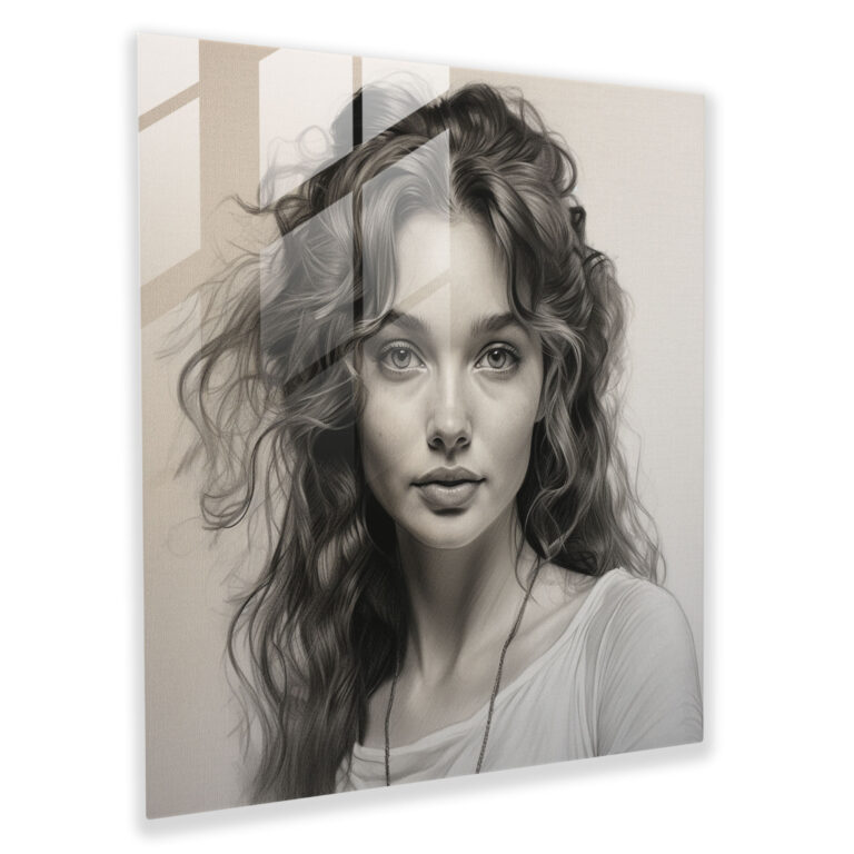 Neutral Intricate Portrait Glass Print - Neutral, Neutral, Glass Print, Glass Art