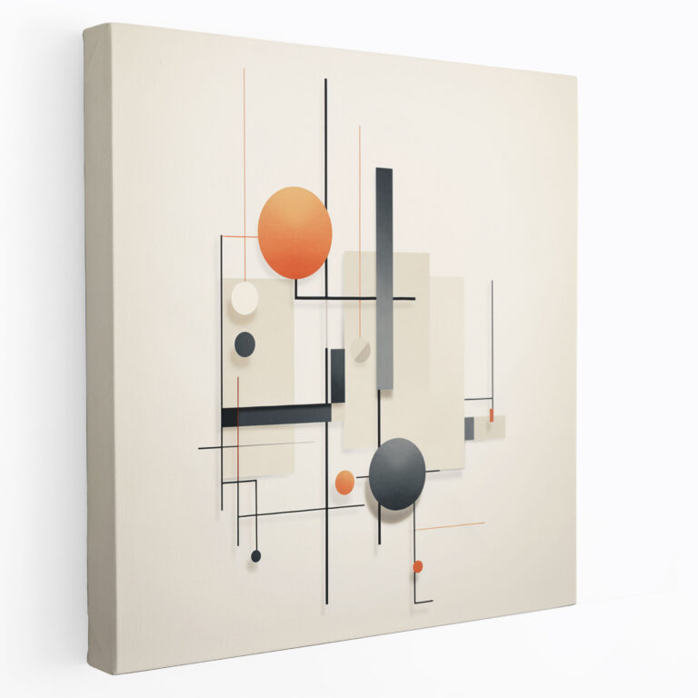 Neutral Geometric Canvas Print - Neutral, Abstract Geometric Shapes, Neutral Canvas Print, Neutral Tones