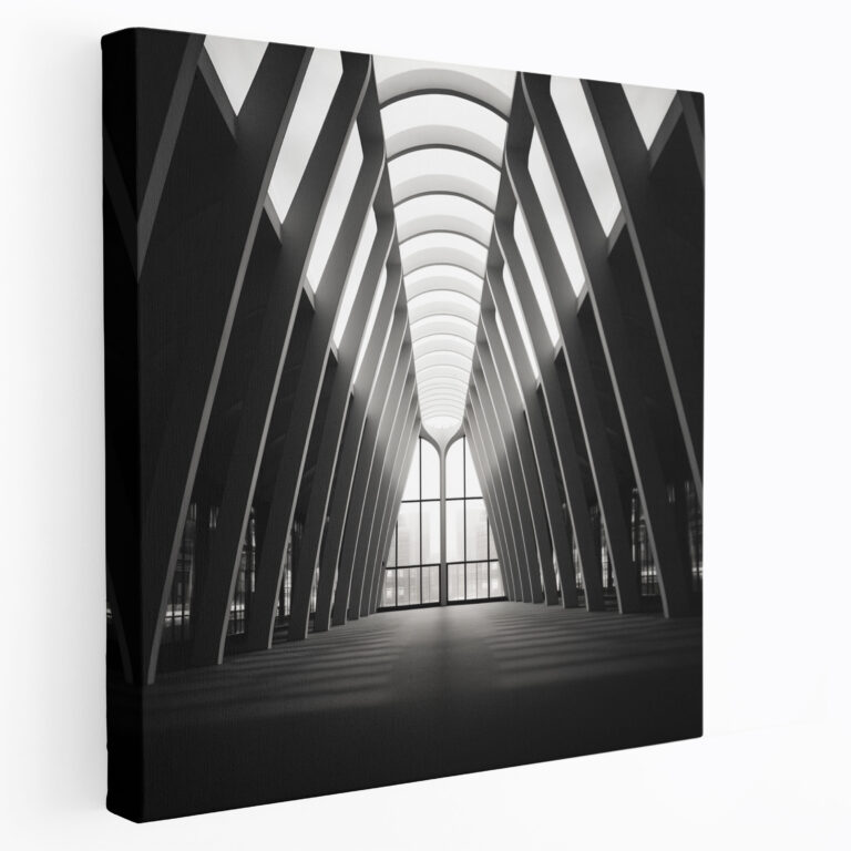 Neutral Architectural Canvas Print - Neutral, Neutral Canvas Print, Neutral Wall Decoration, Clean Lines