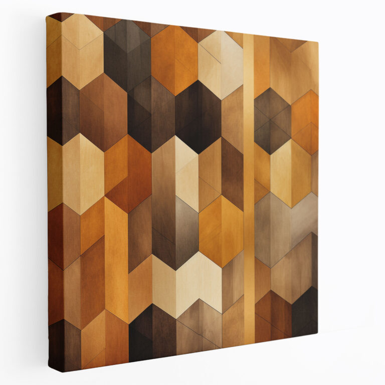 Neutral Canvas Print - Geometric Earthy Tones Wall Art - Neutral, Geometric Pattern, Home Decoration, Wall Art