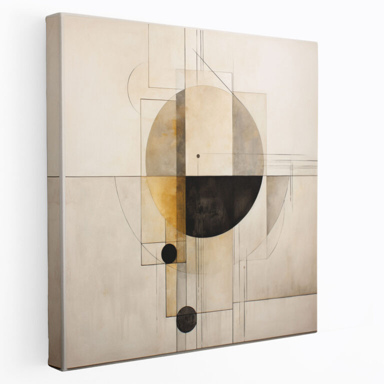 Neutral Canvas Print - Contemporary Geometric Wall Art - Neutral, Canvas, Canvas Wall Art, Contemporary Artwork