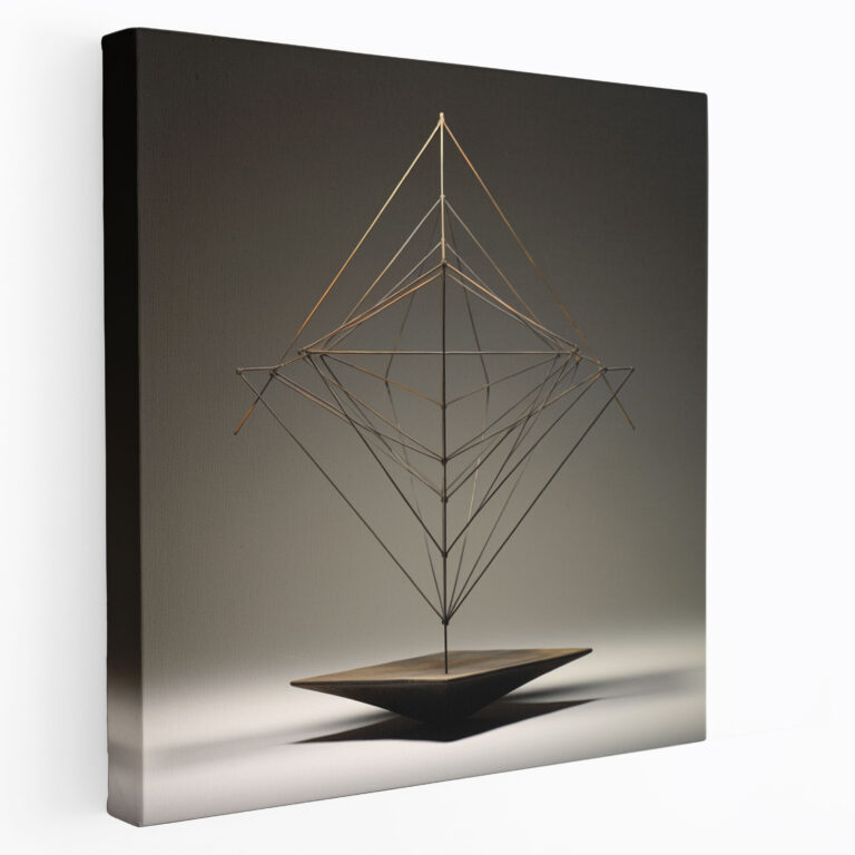 Neutral Geometric Wall Decoration - Neutral, Balance, Canvas Print, Wall Art