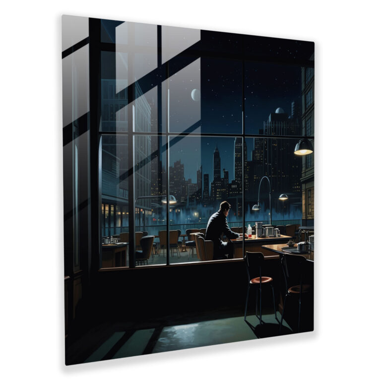Nighthawks Home Decoration - Nighthawks, Modern Art, Nocturnal Contemplation, Nighthawks